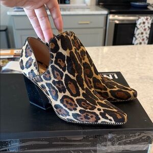 ANTONIO MELANI Animal Print Ankle Booties
